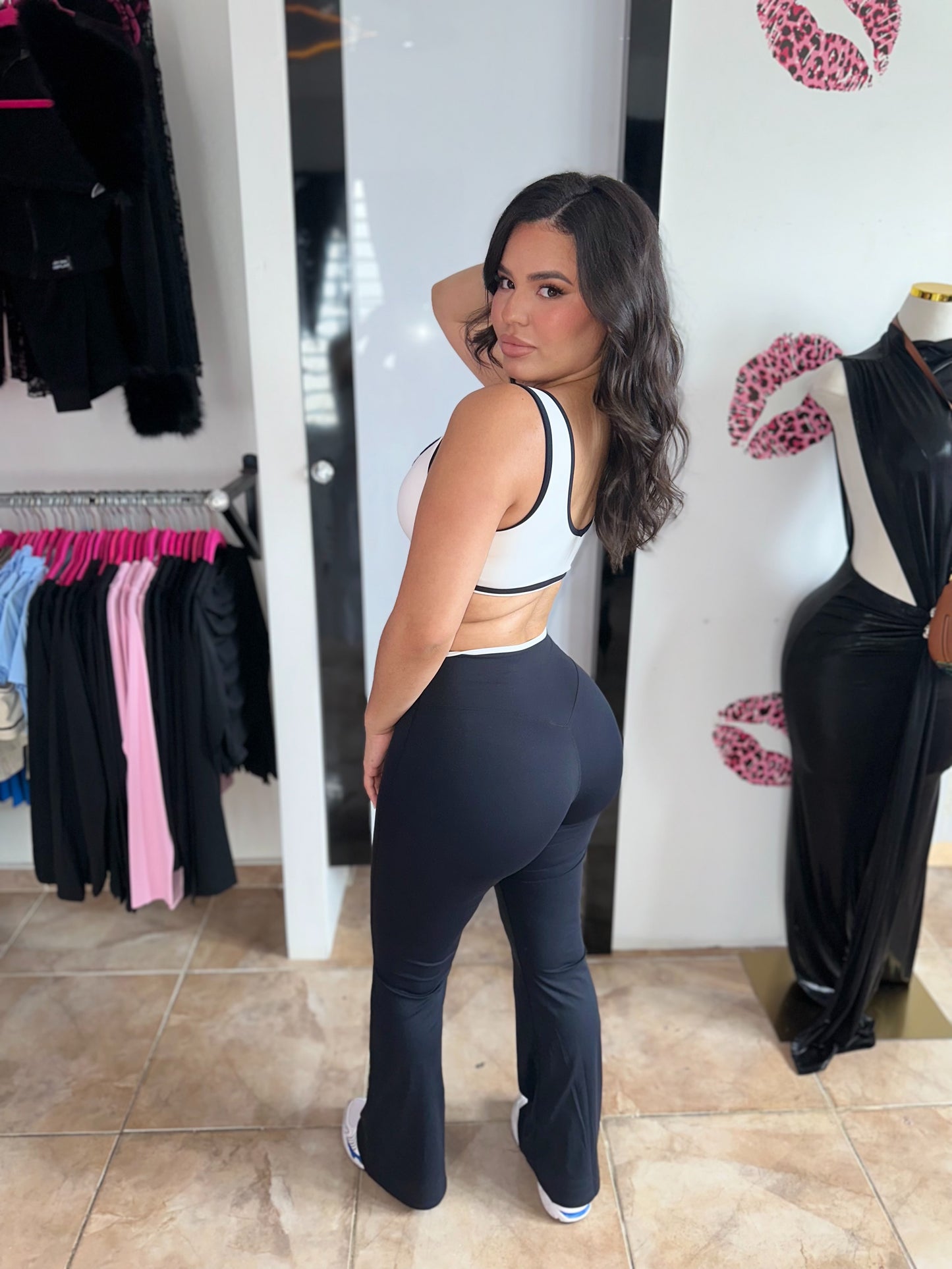 Color Block Pants Set