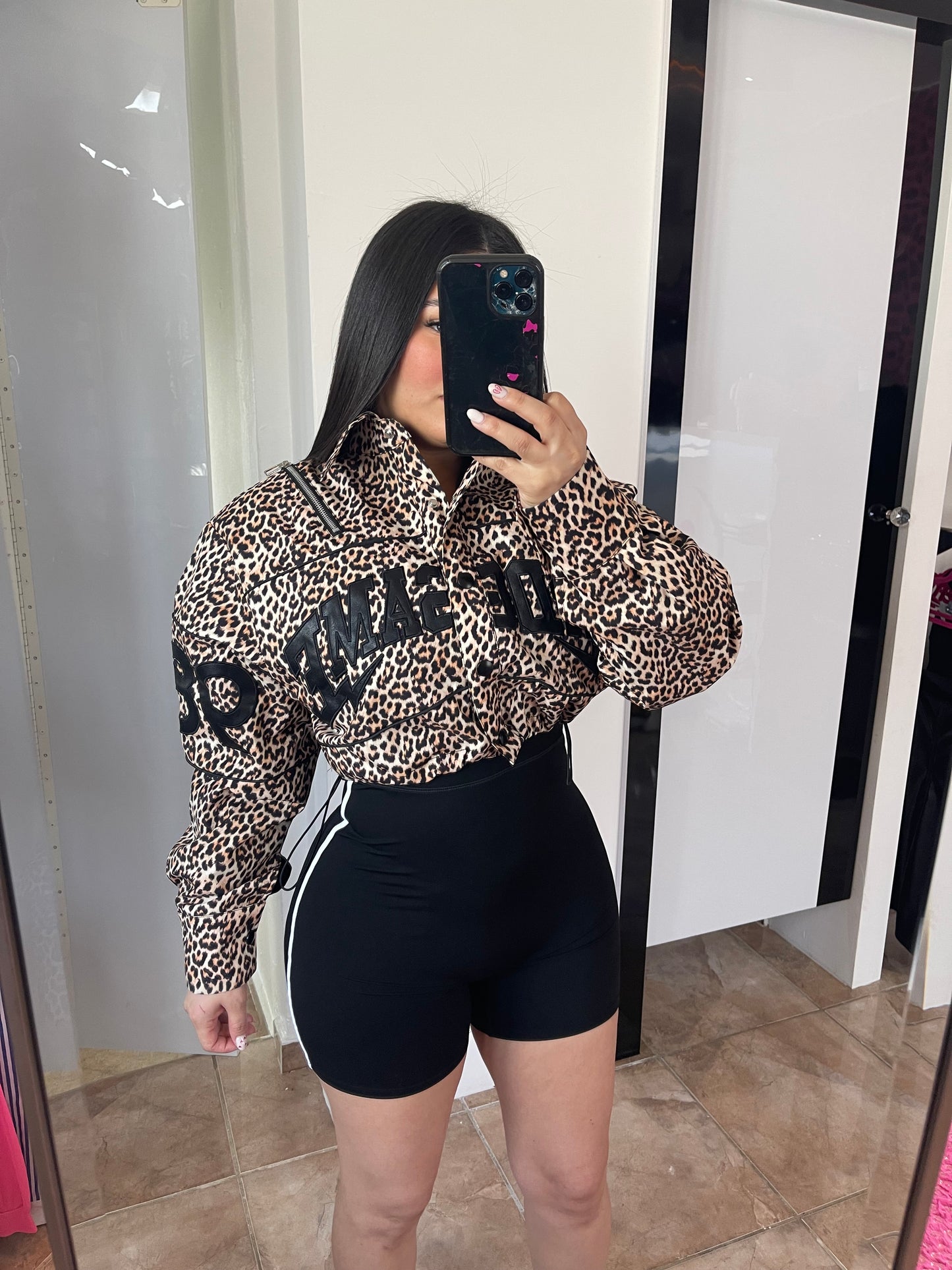 Leopard Bomber Jacket