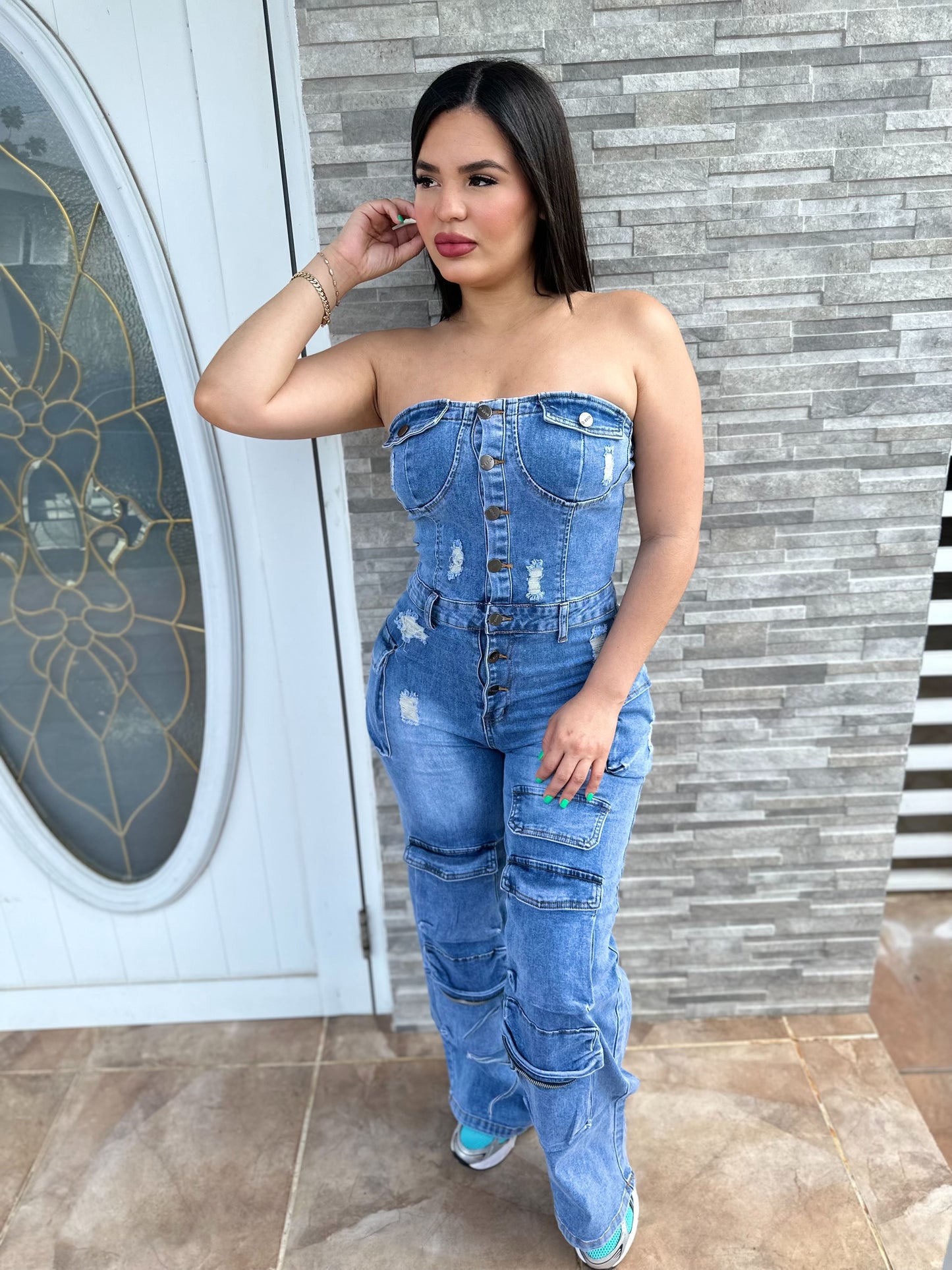Med Denim Jumpsuit (RESTOCK)