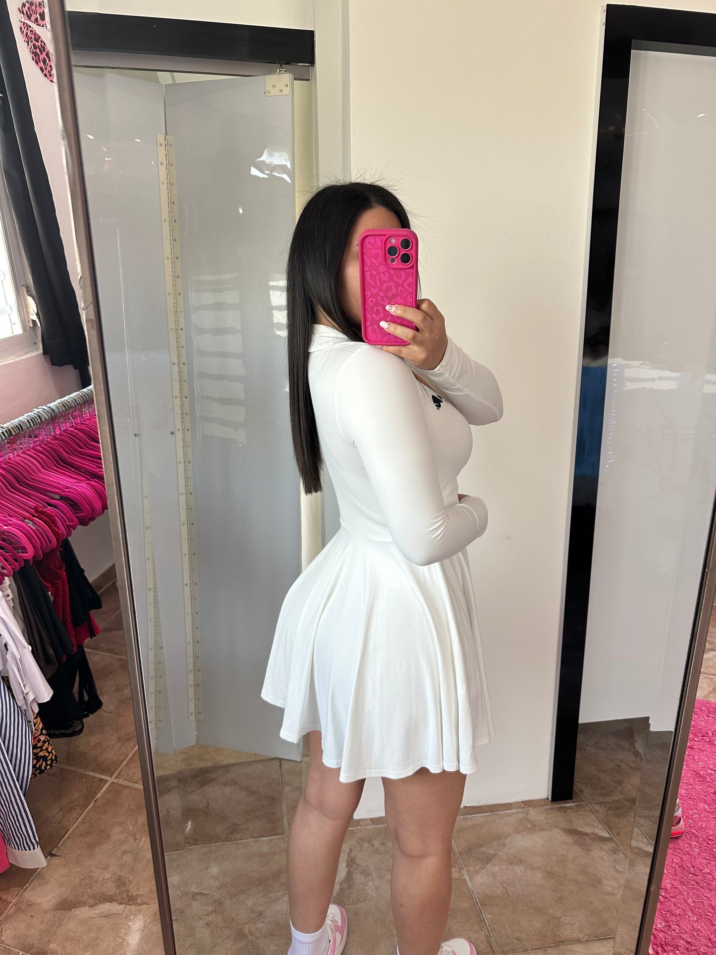 White Long Sleeve Dress