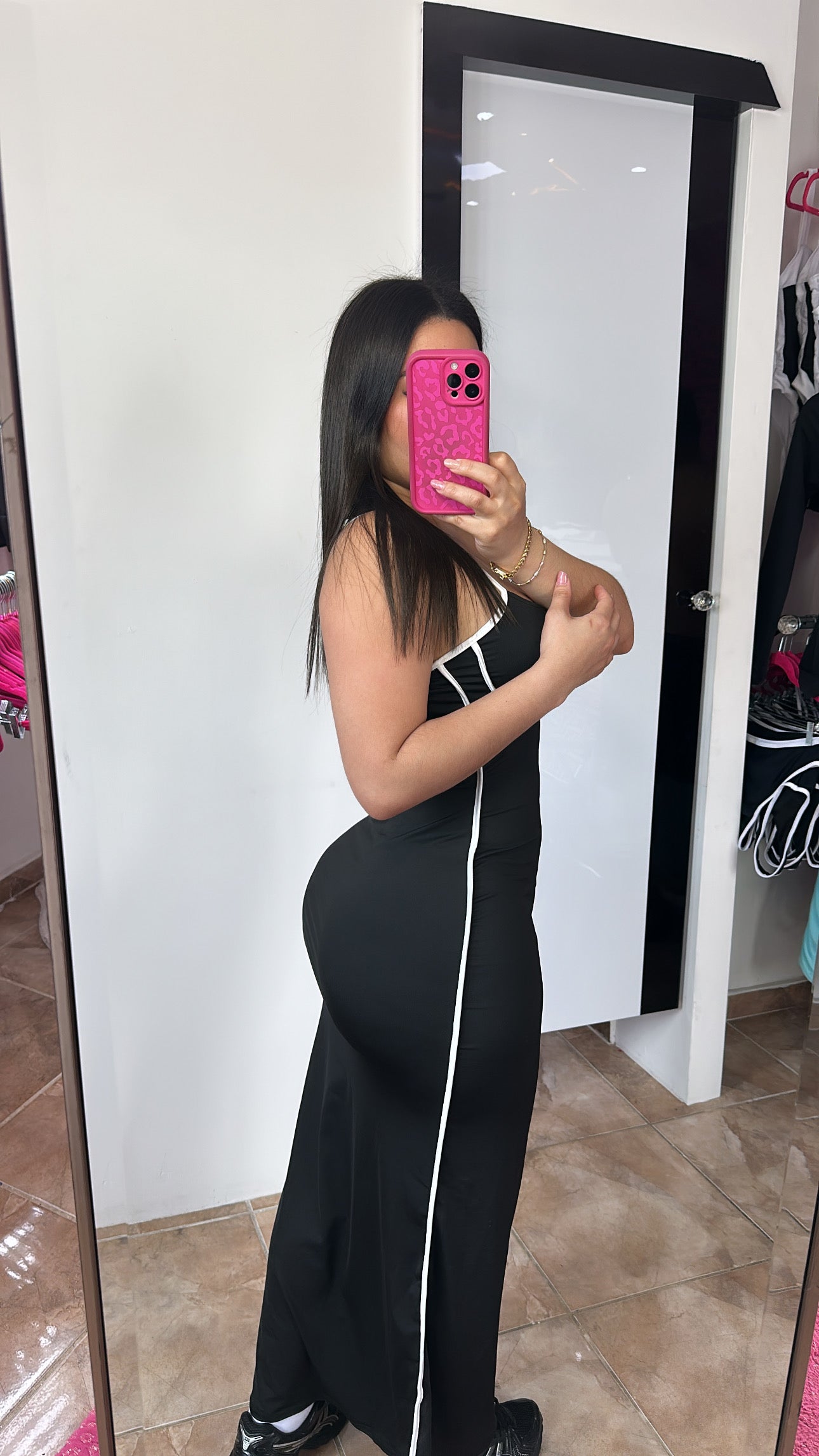 Black Lined Long Dress
