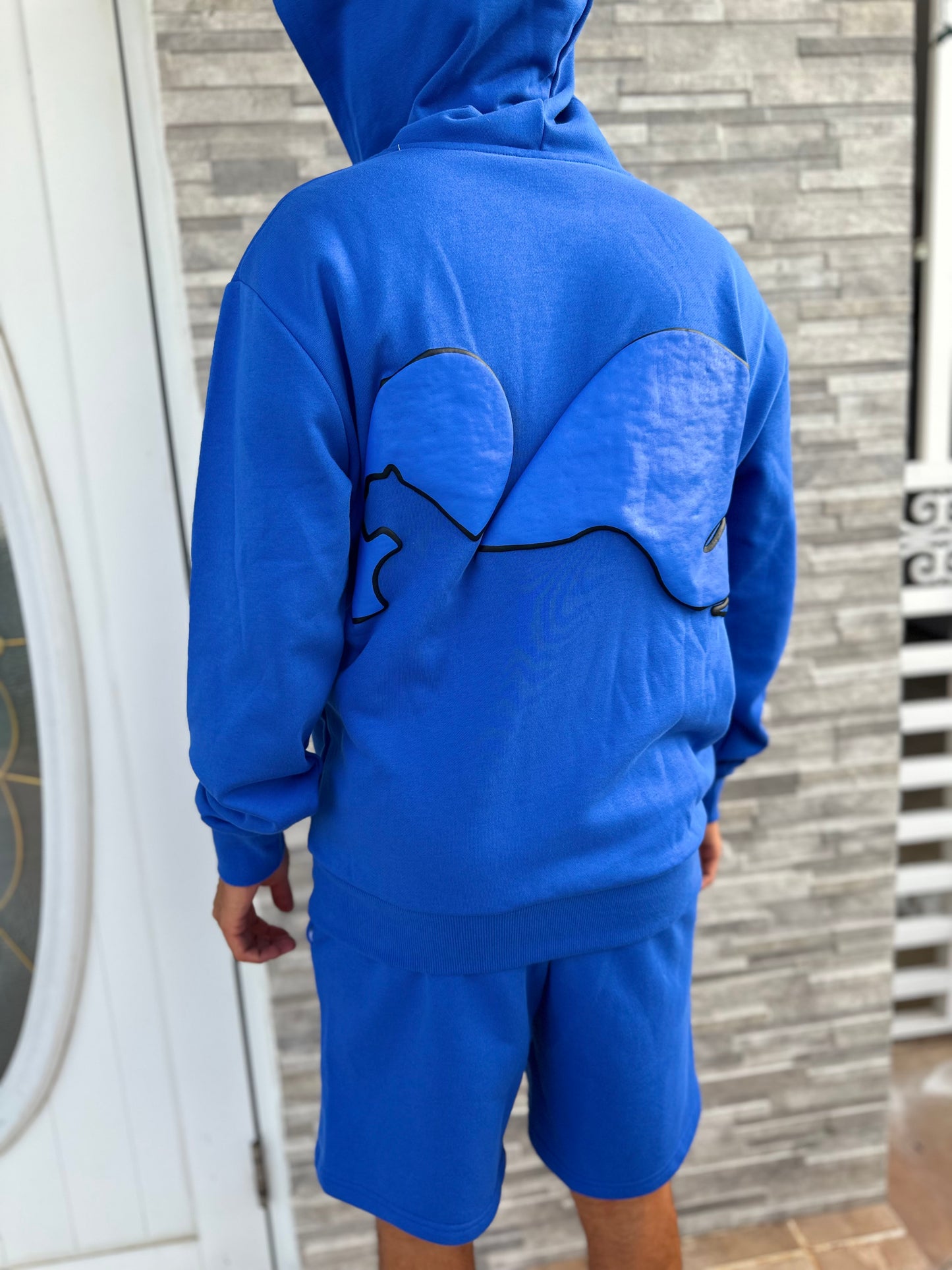Royal Blue Men’s Hoodie Short Set