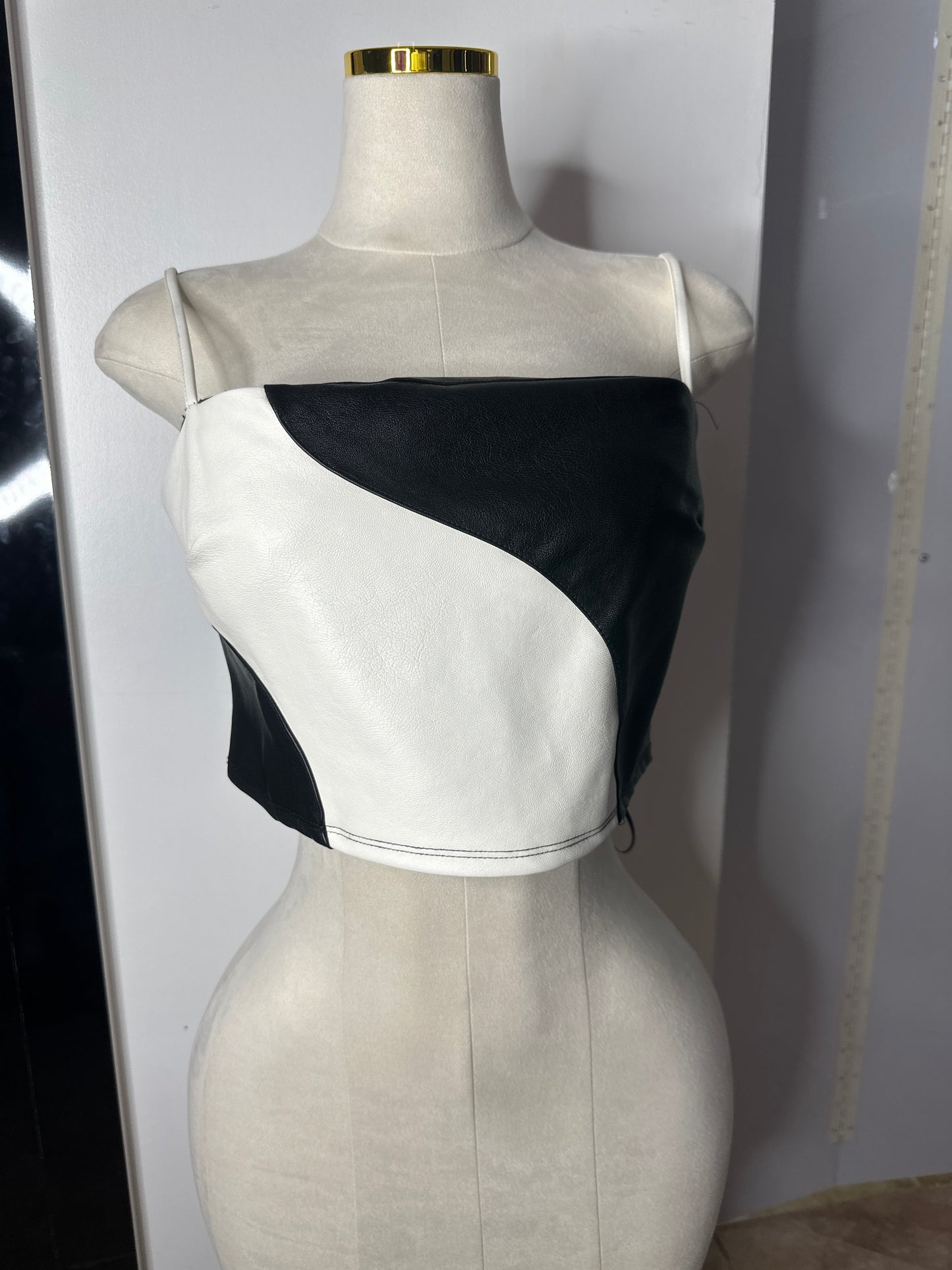 Jing Jang Leather Crop Top