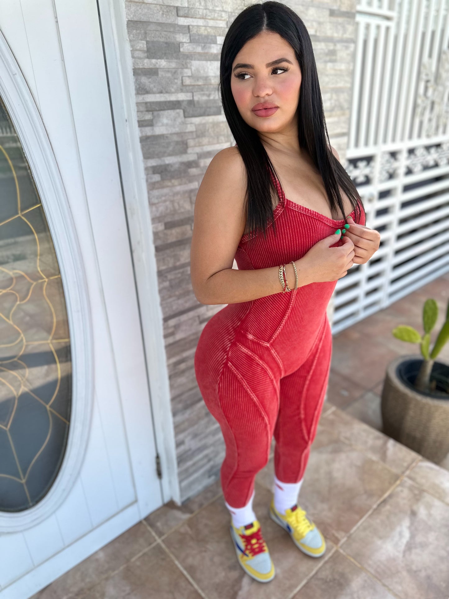 Red Mineral Jumpsuit