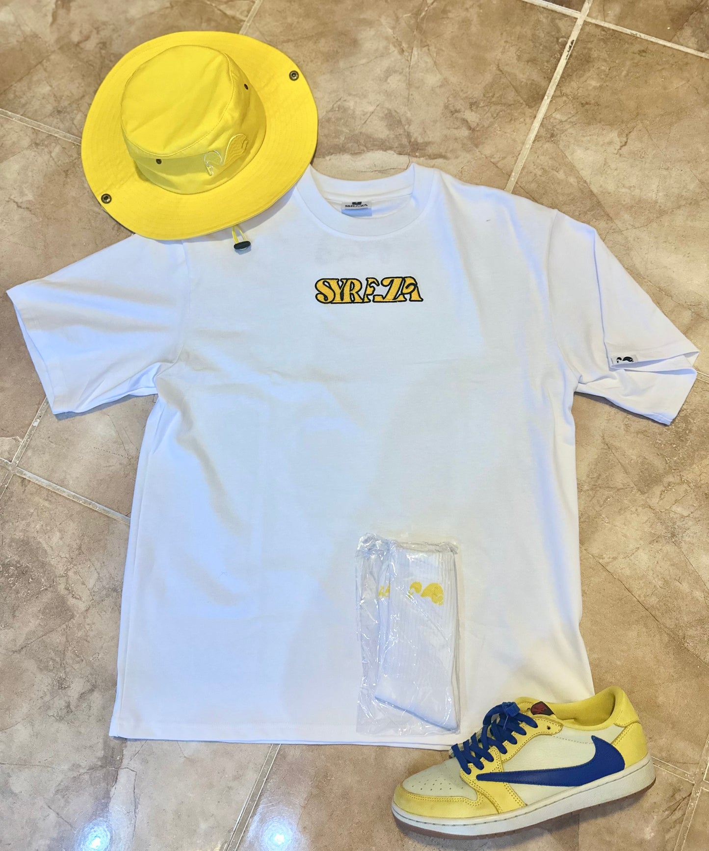 Yellow Logo Oversize Men’s T-Shirt