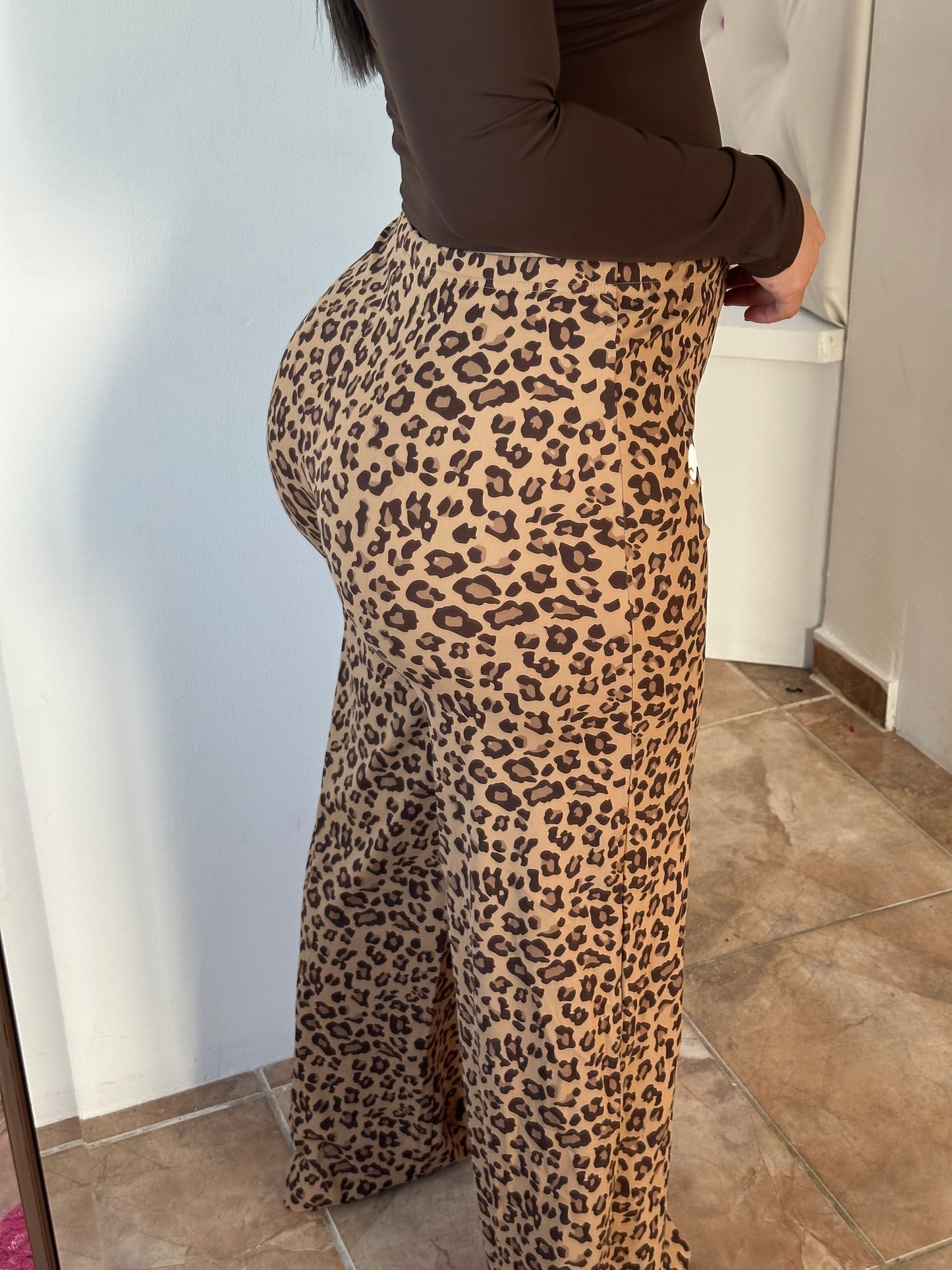 Mocha Combo Leopard Pants