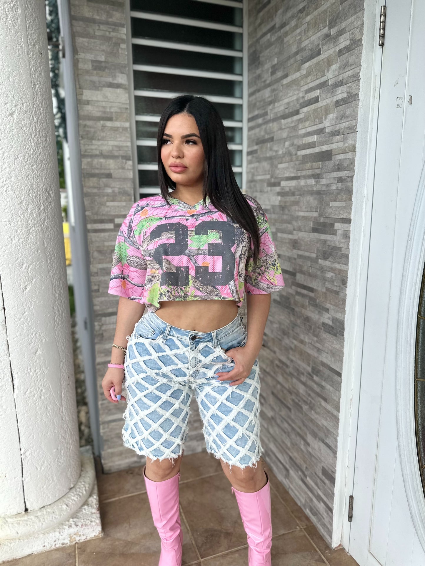 Hunter Jersey Crop Top