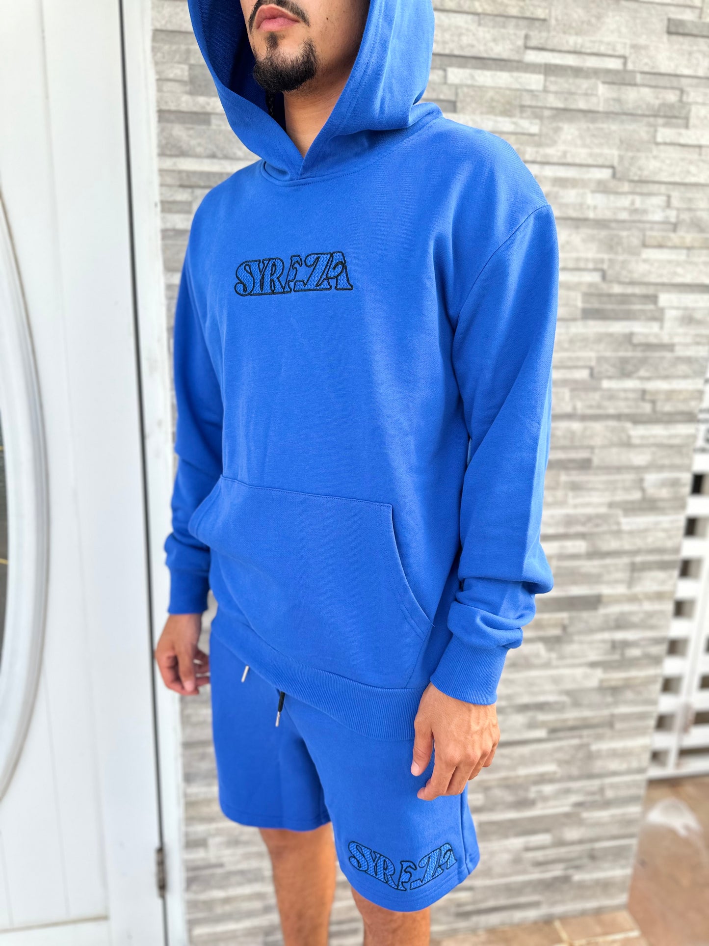 Royal Blue Men’s Hoodie Short Set