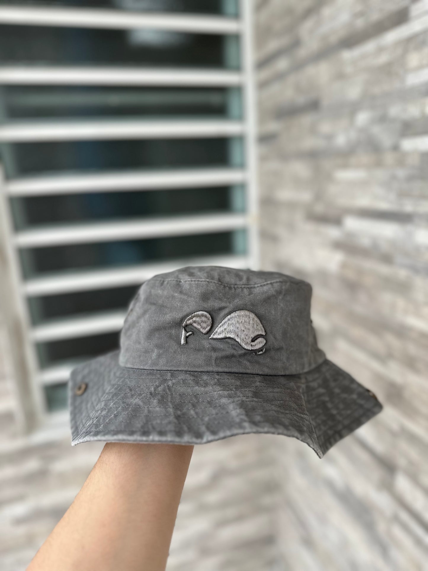Washed Gray Bucket Hat