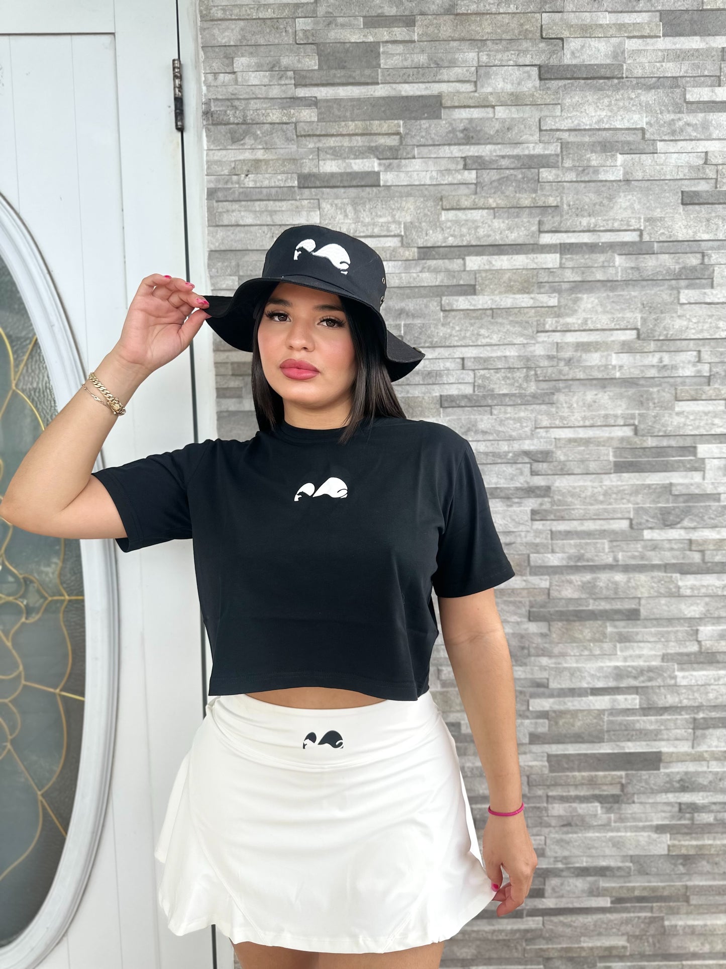 Girlys Black Crop Top