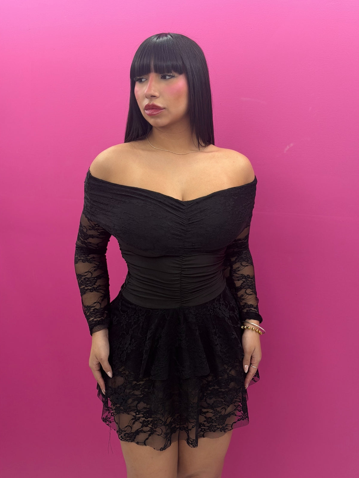 “Lace Princess” Black Dress