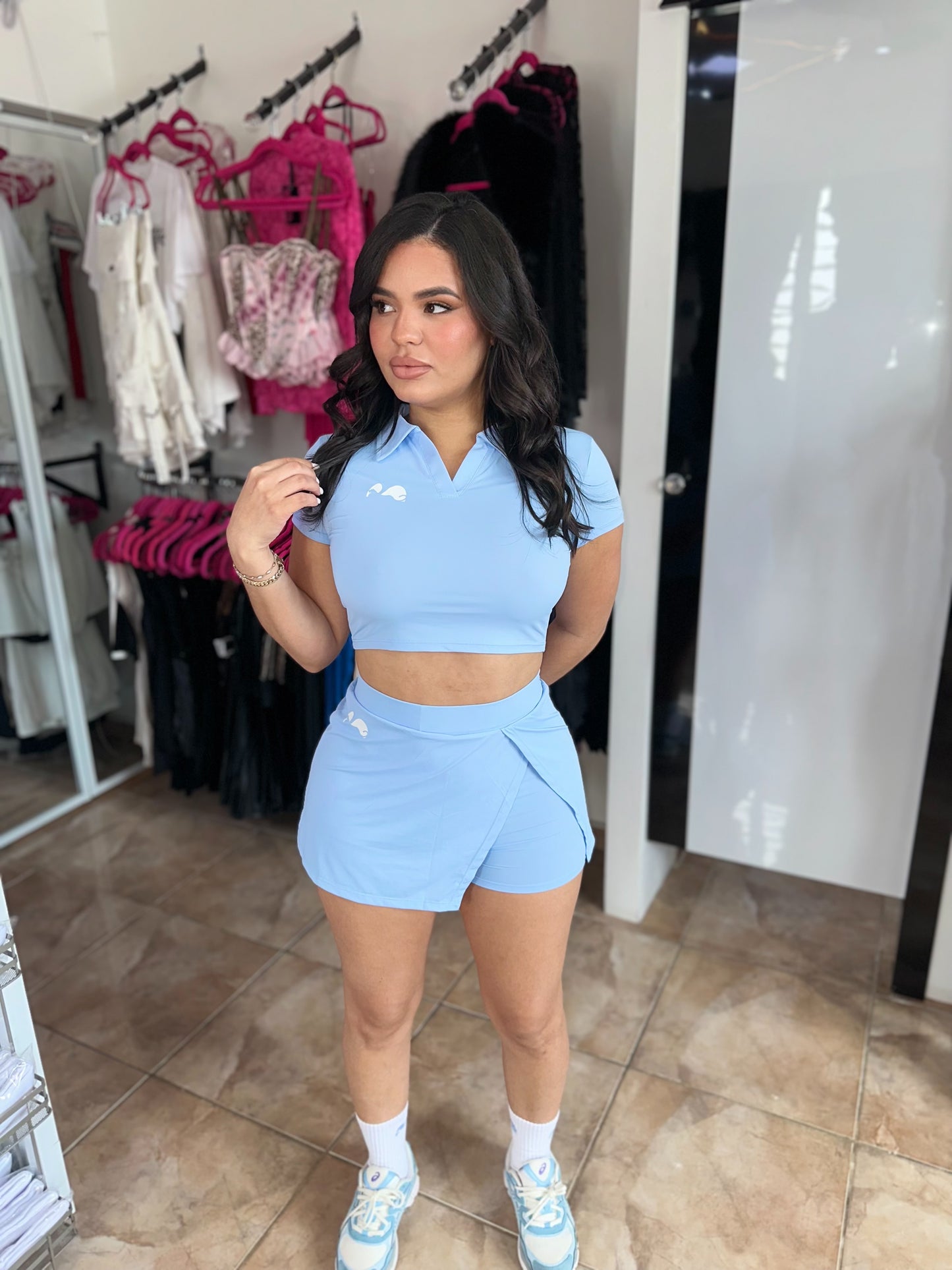 Baby Blue Skort Set