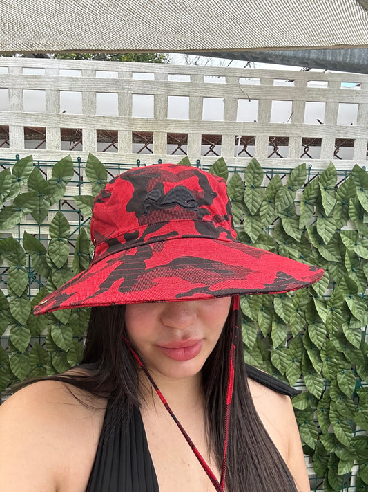 Red Camo Bucket Hat