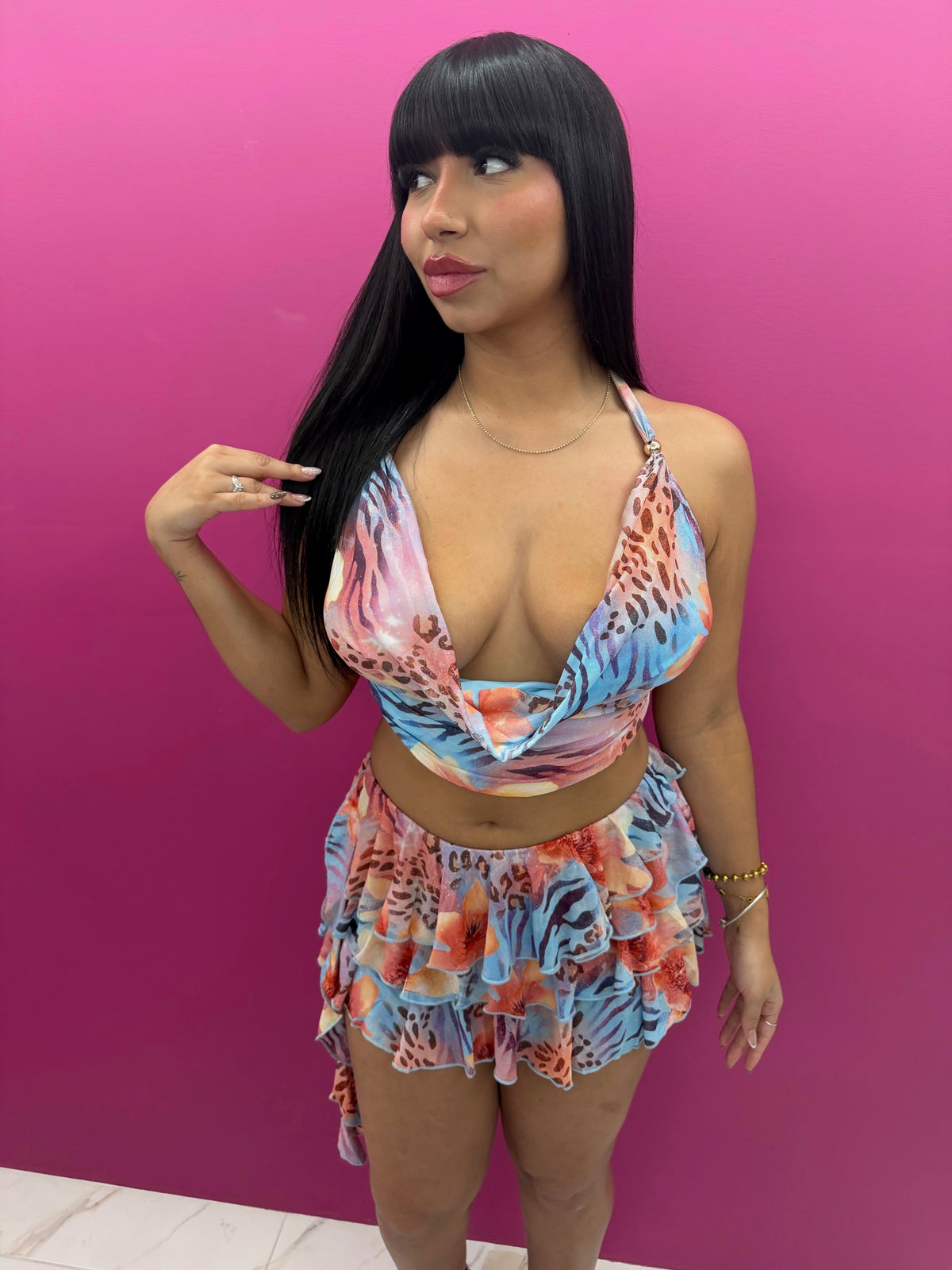 “Tropical Trouble” Skirt Set