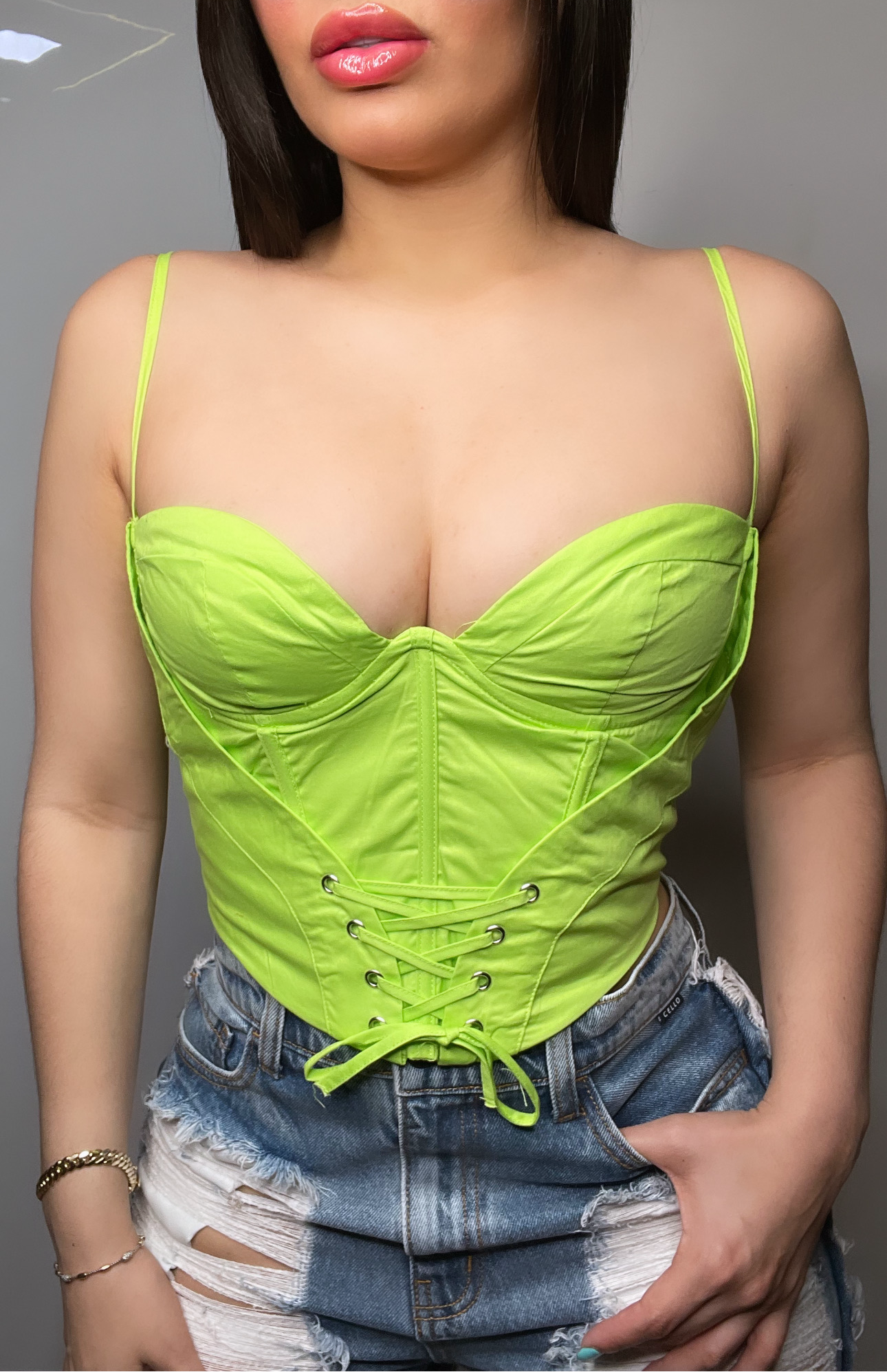 Lime Corset Top