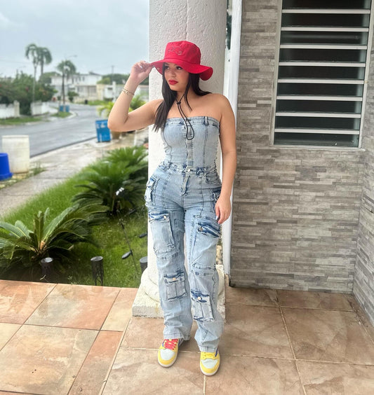 Light Denim Jumpsuit