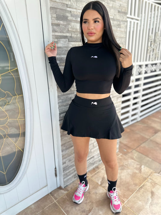 Black Skirt Set