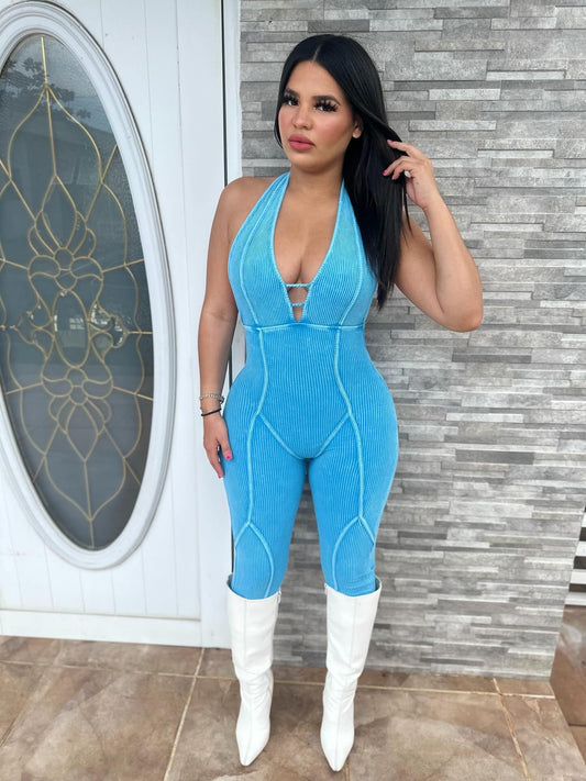 Aqua Mineral Jumpsuit