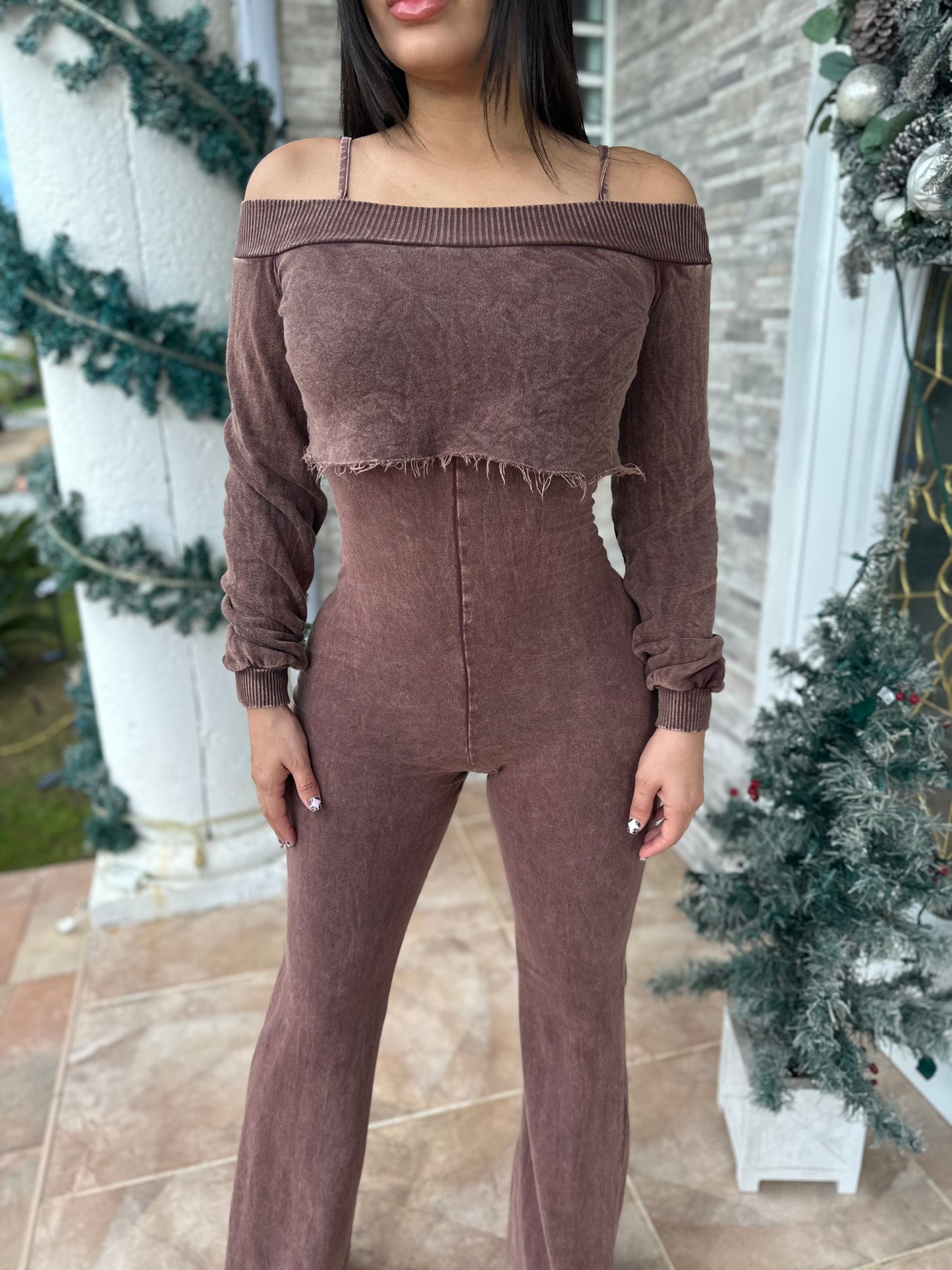 Mocha 2 Piece Jumpsuit