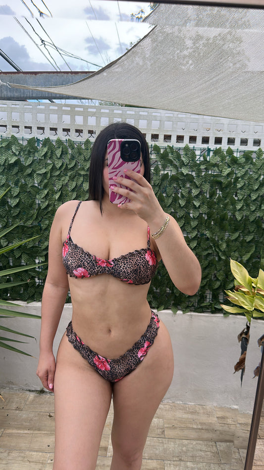 Hibiscus Leopard Swimsuit
