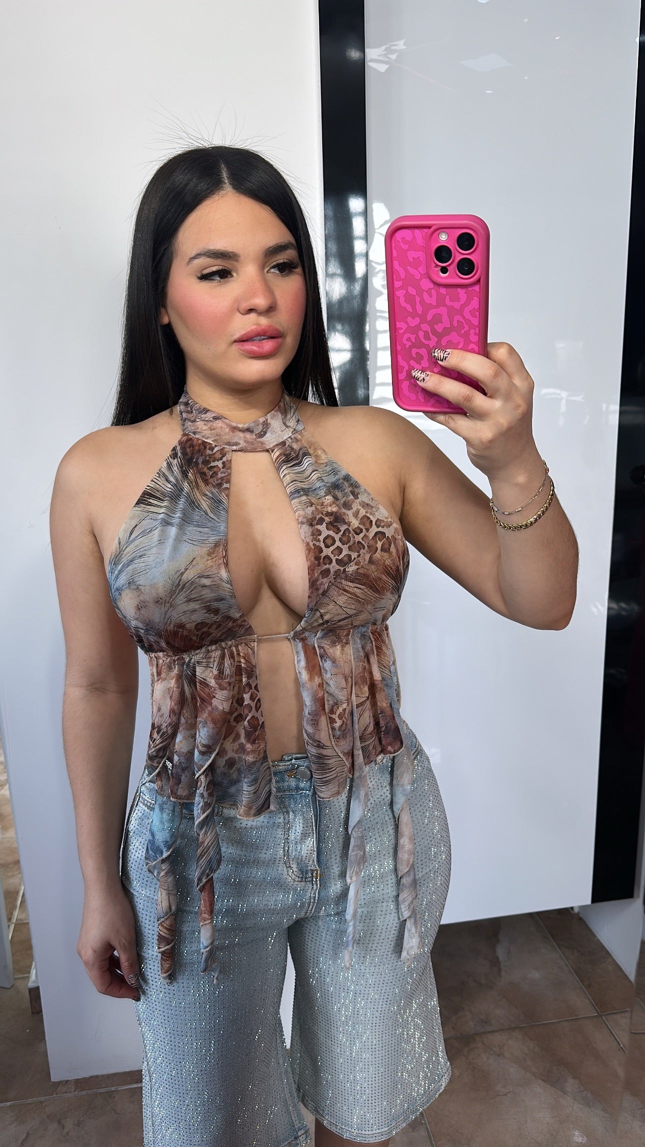 Printed Halter Top