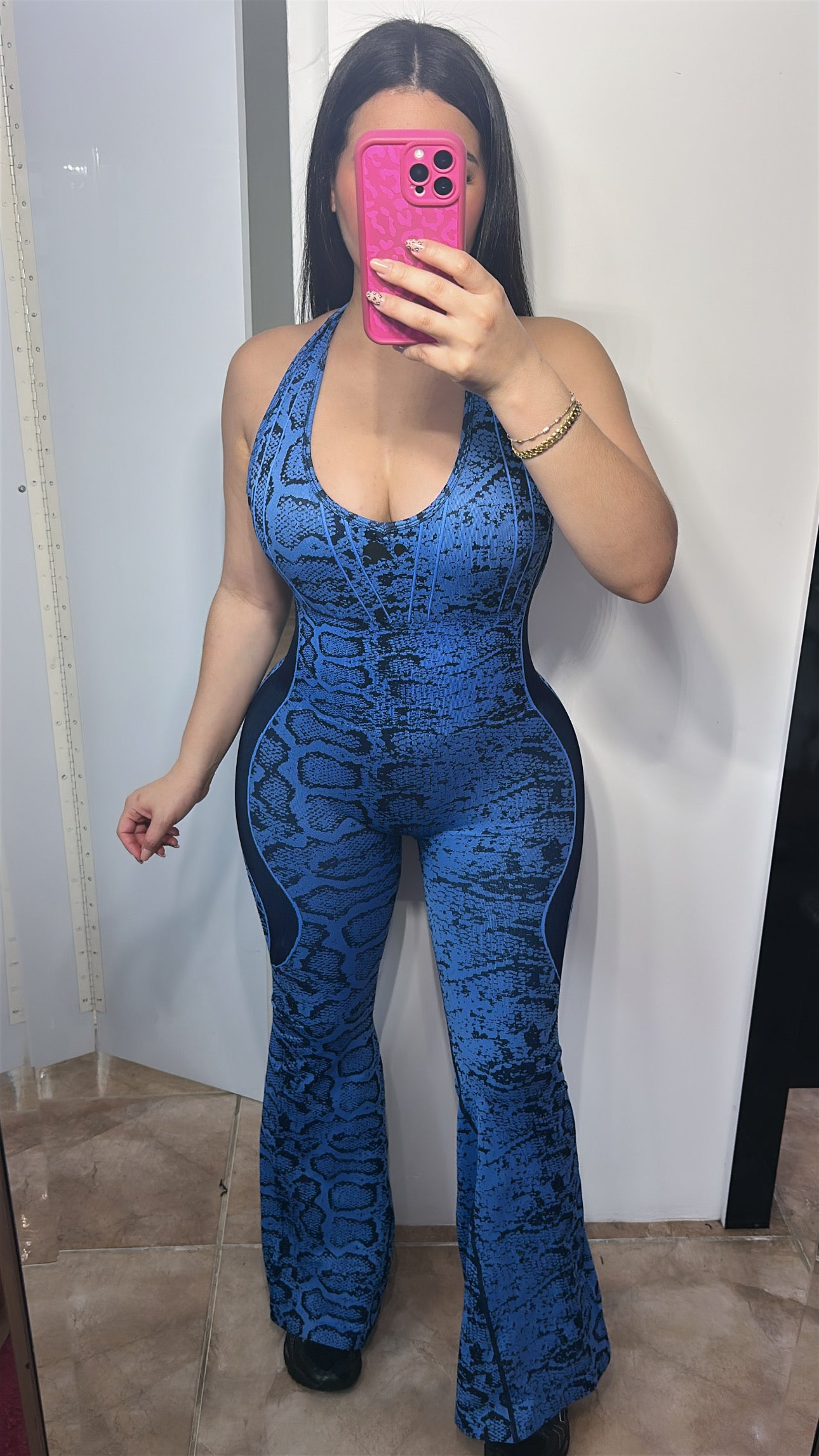 Blue Phyton Jumpsuit