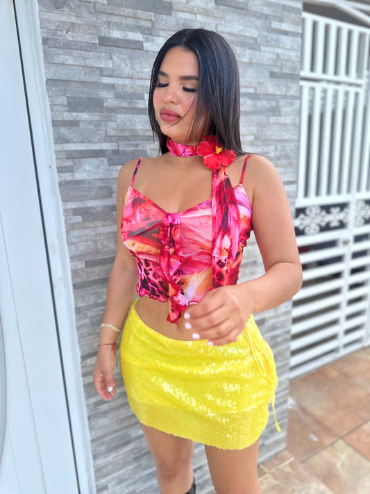 Tropi Scarf Top