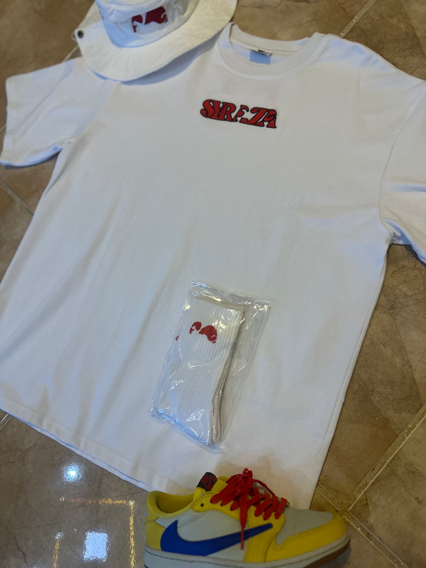 Red Logo Oversize Men’s T-Shirt
