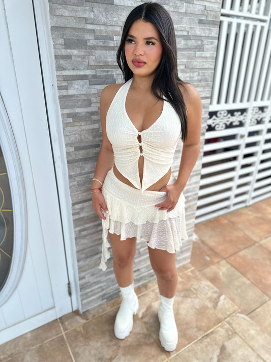 Ivory Skirt Set