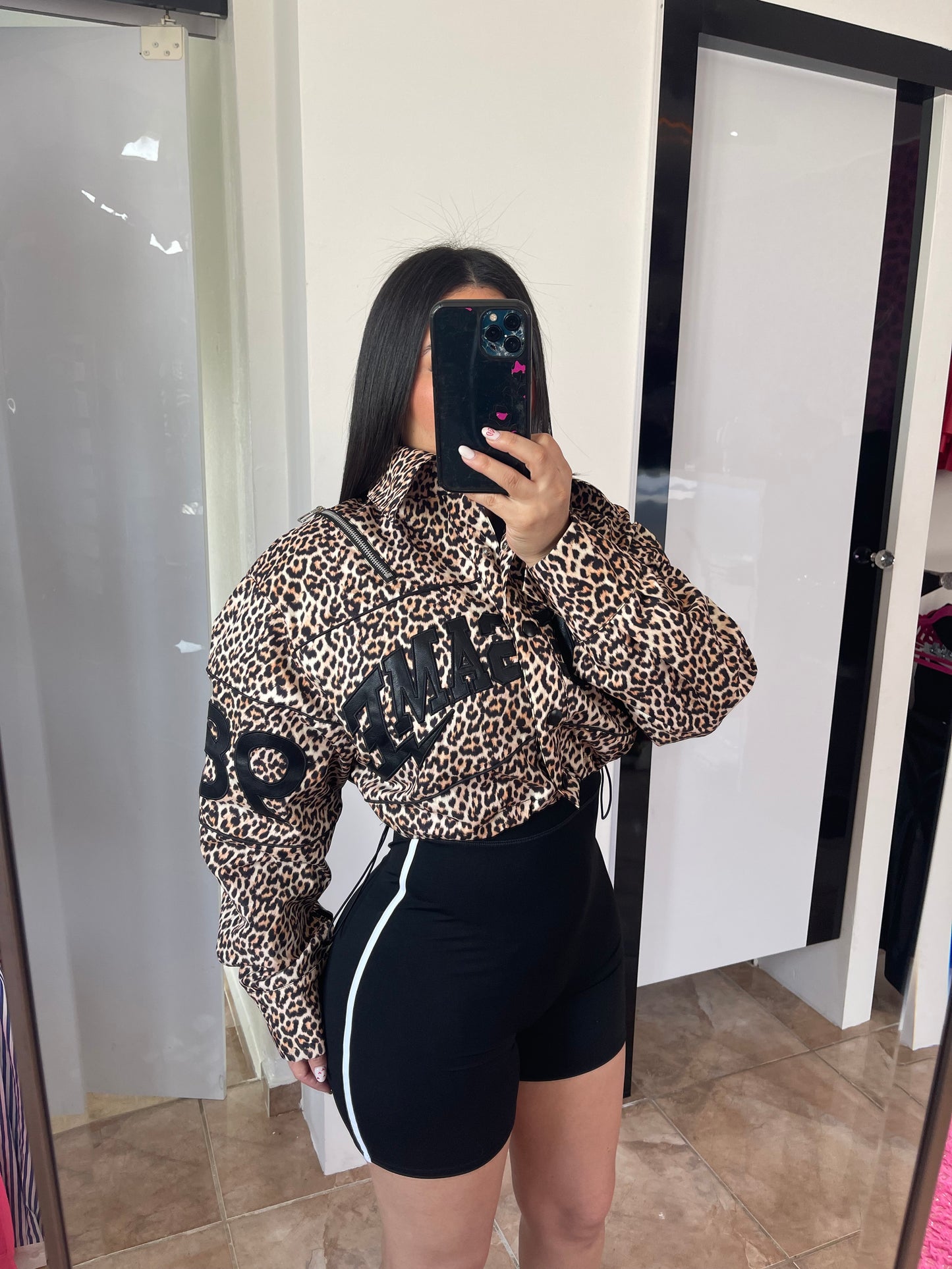 Leopard Bomber Jacket