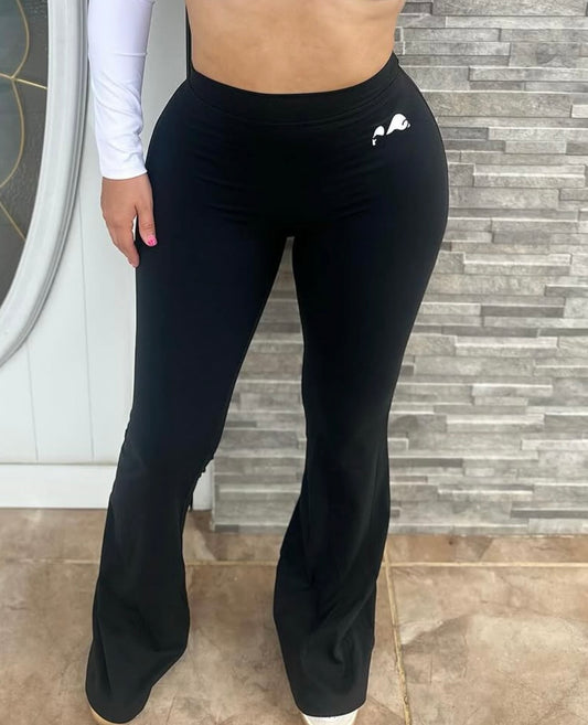 Black Fringe V Legging