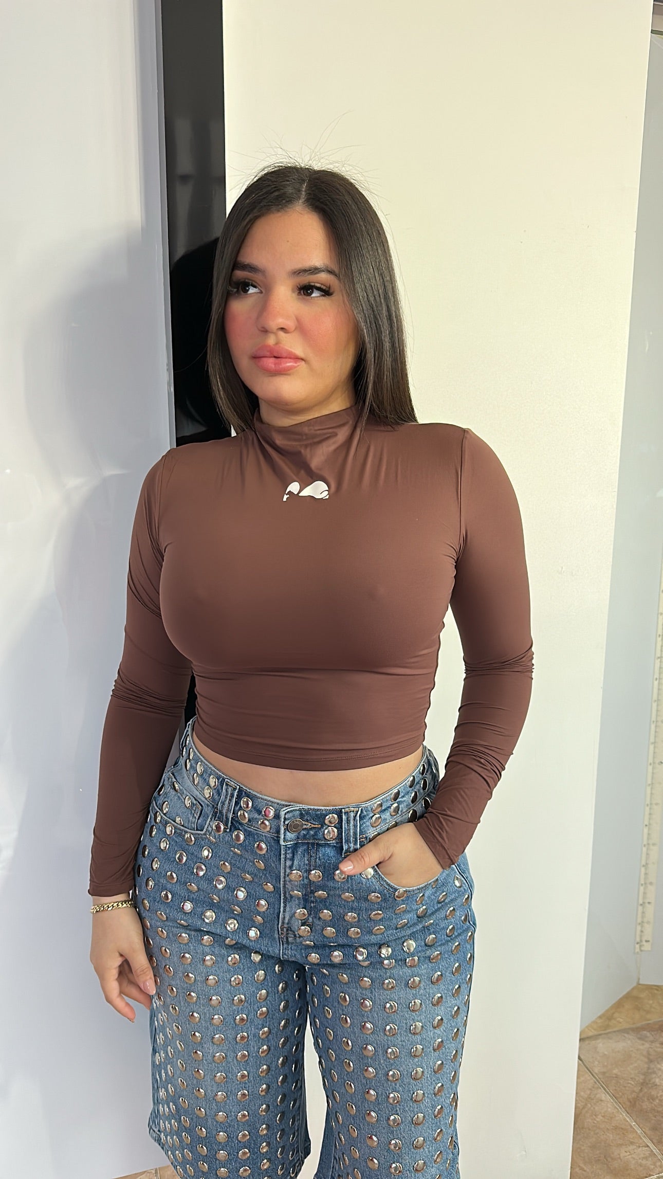 Brown Crop Top