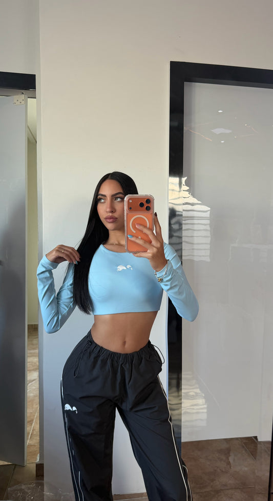 Baby Blue Crop Top