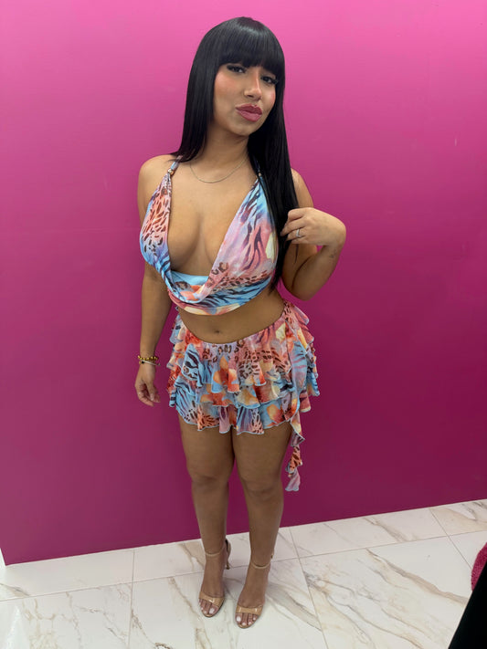 “Tropical Trouble” Skirt Set