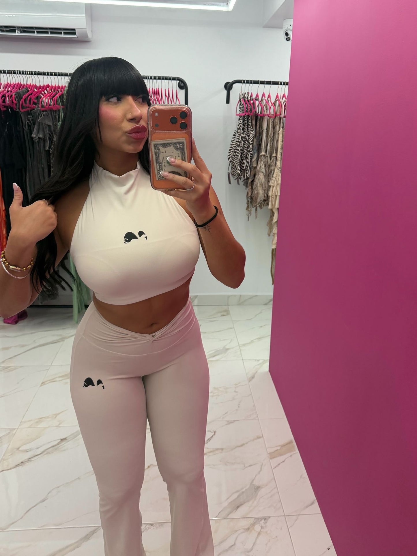 Creamy Halter Set