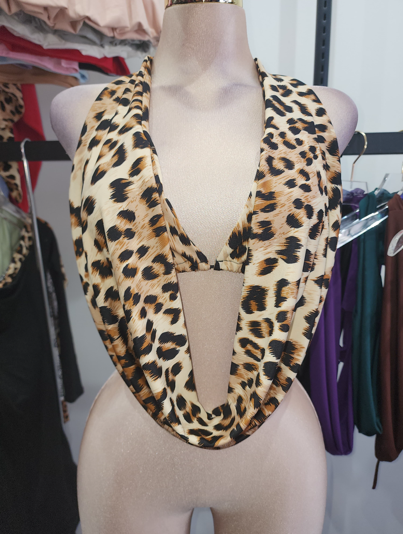 Leopard Halter Top