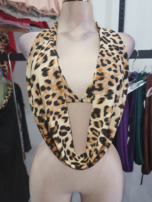 Leopard Halter Top