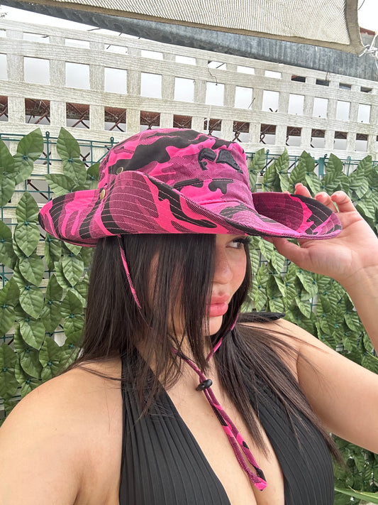 Hot Pink Camo Bucket Hat