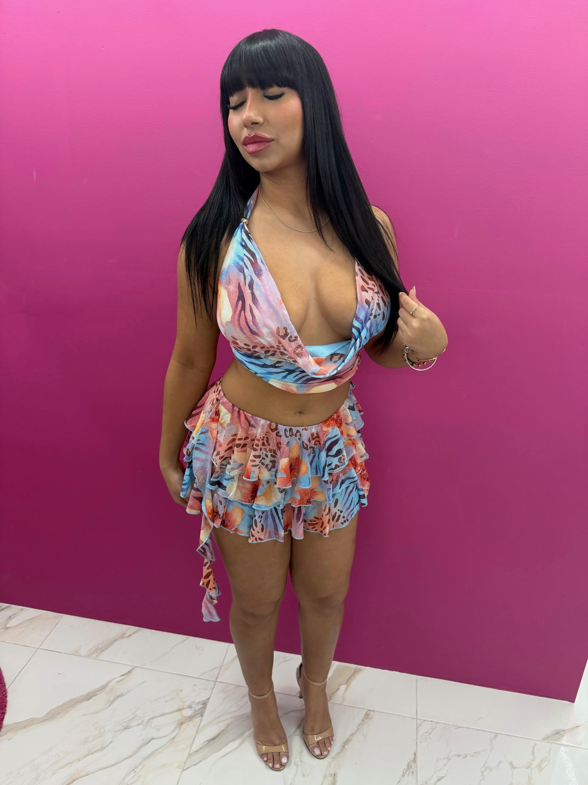 “Tropical Trouble” Skirt Set