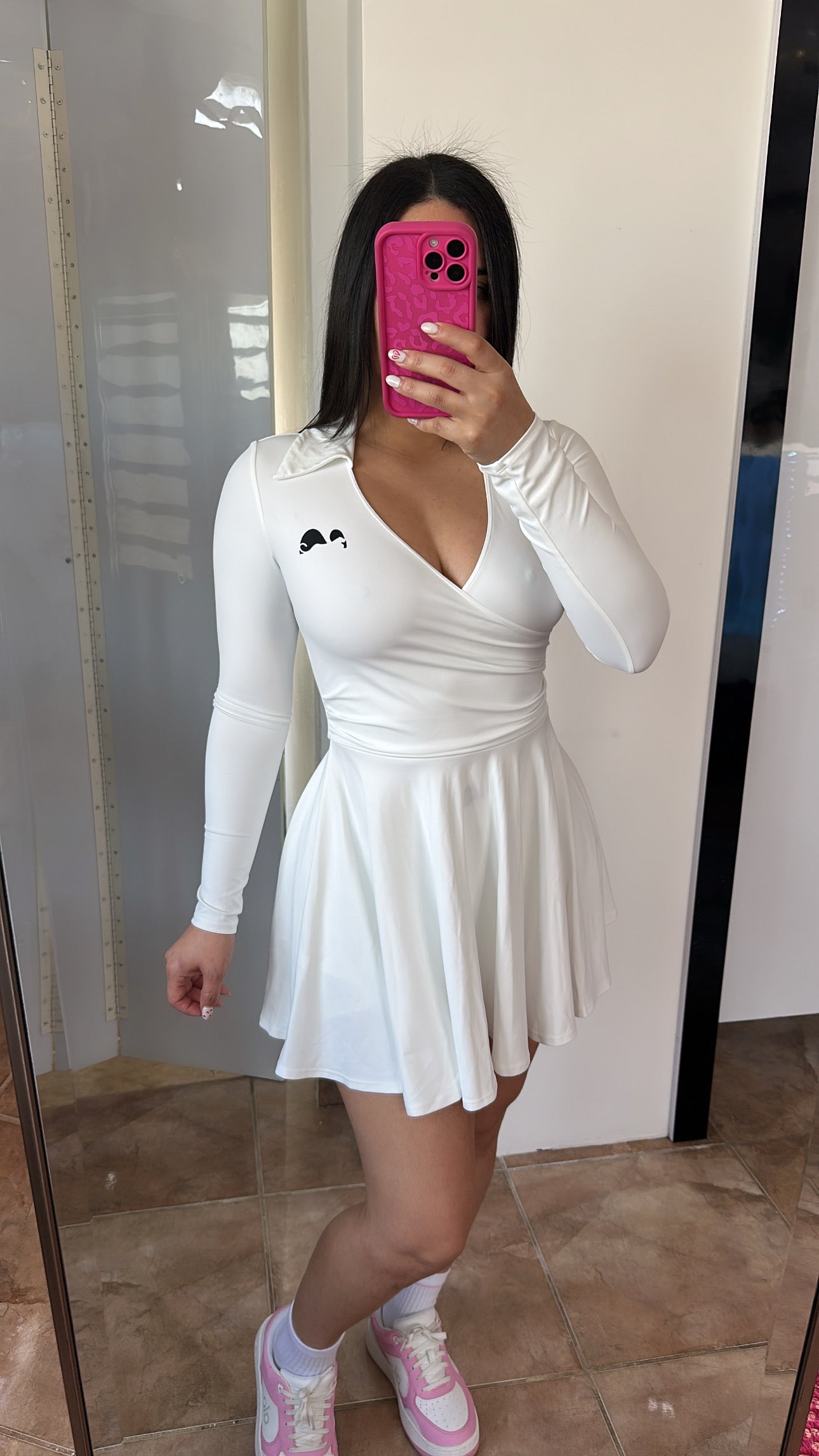 White Long Sleeve Dress