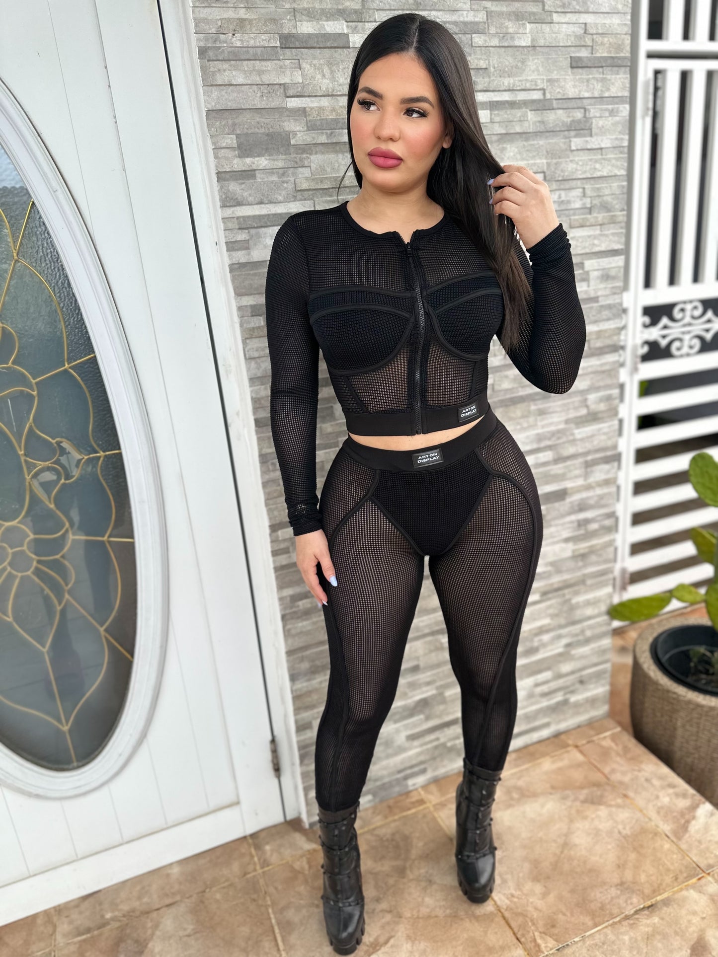 Black Mesh Pant Set (RESTOCK)