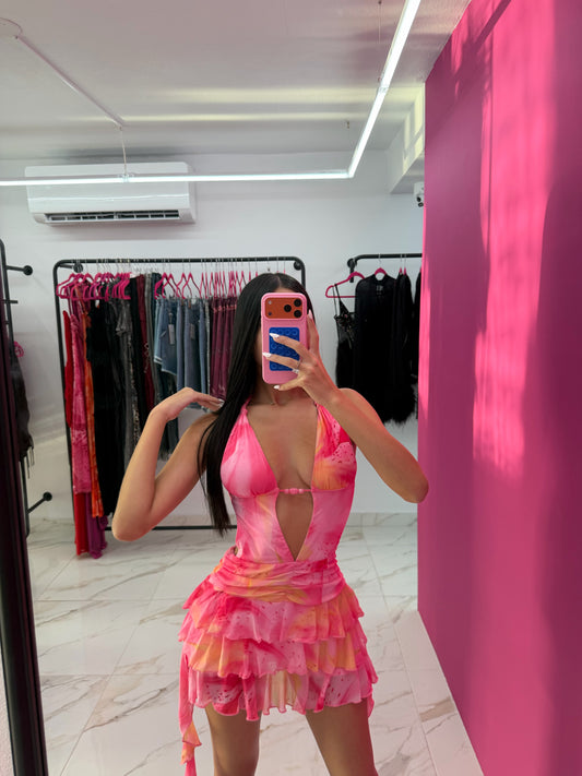Pink Combo Dress