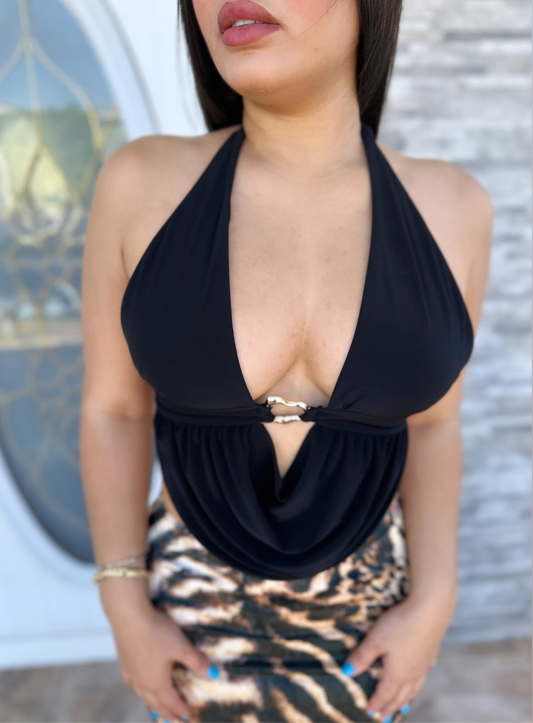Black Halter Top