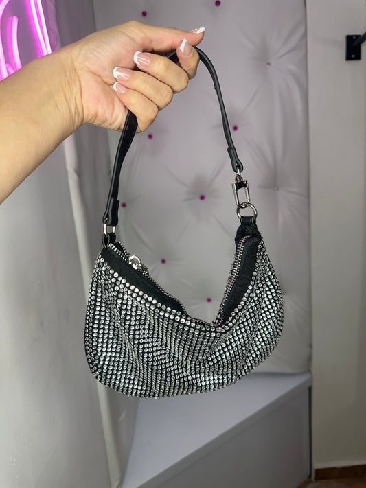 Rhinestone Black Bag