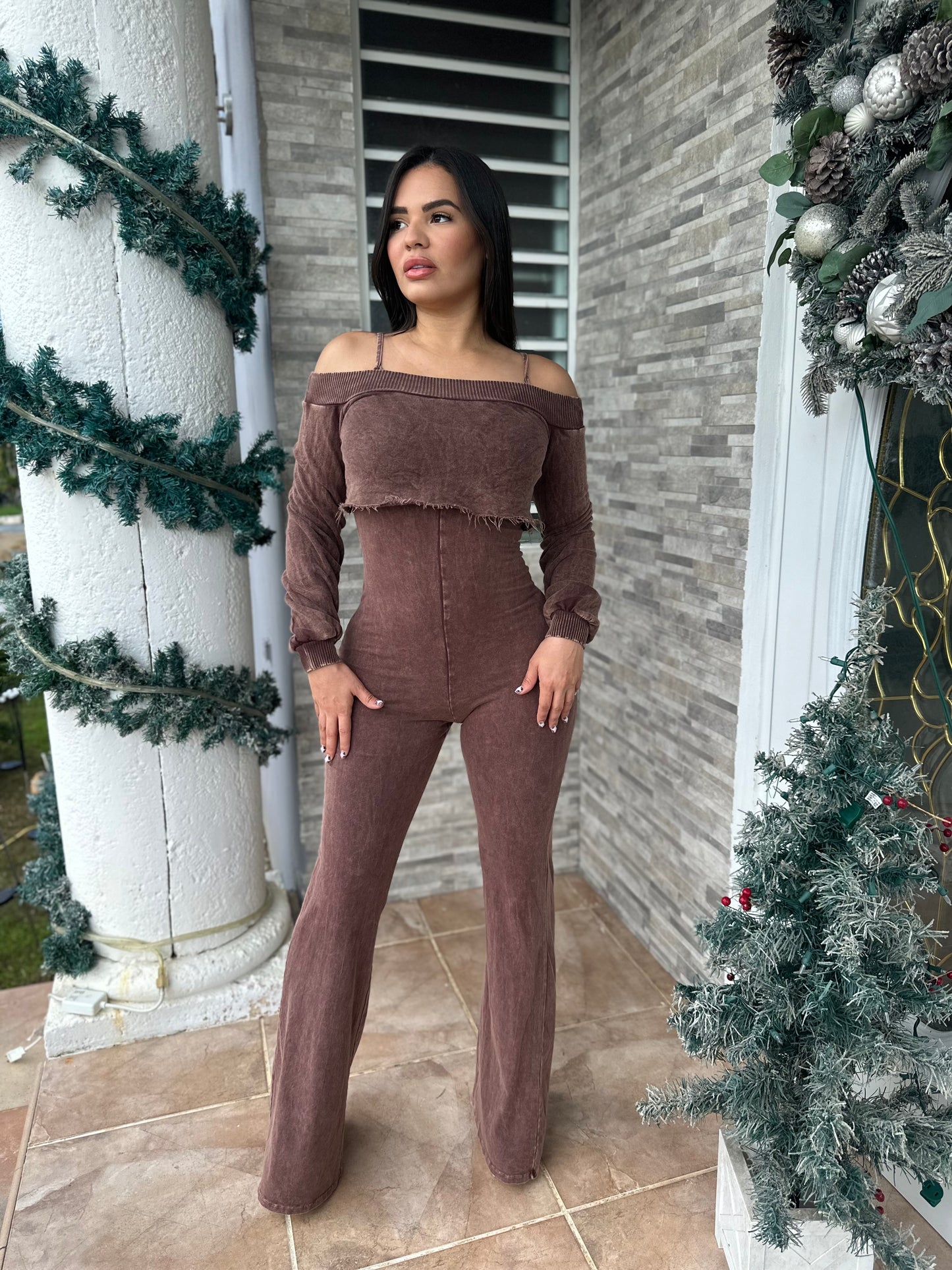 Mocha 2 Piece Jumpsuit