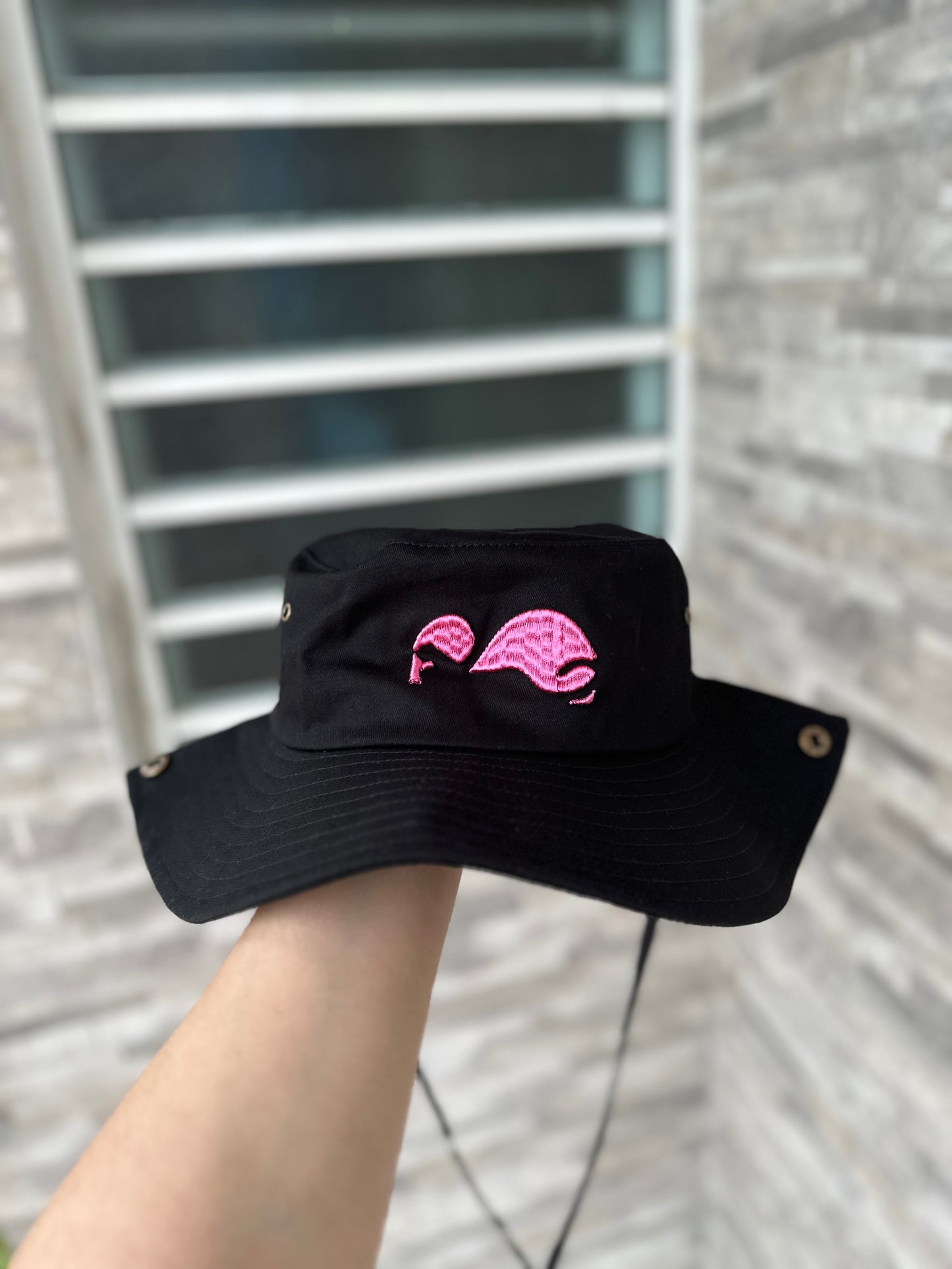 Black & Pink Bucket Hat