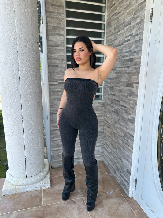 Black Tube Jumpsuit