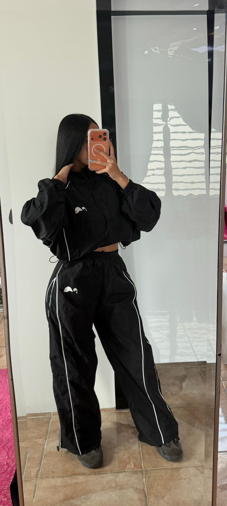 Black Oversize Windproof Set