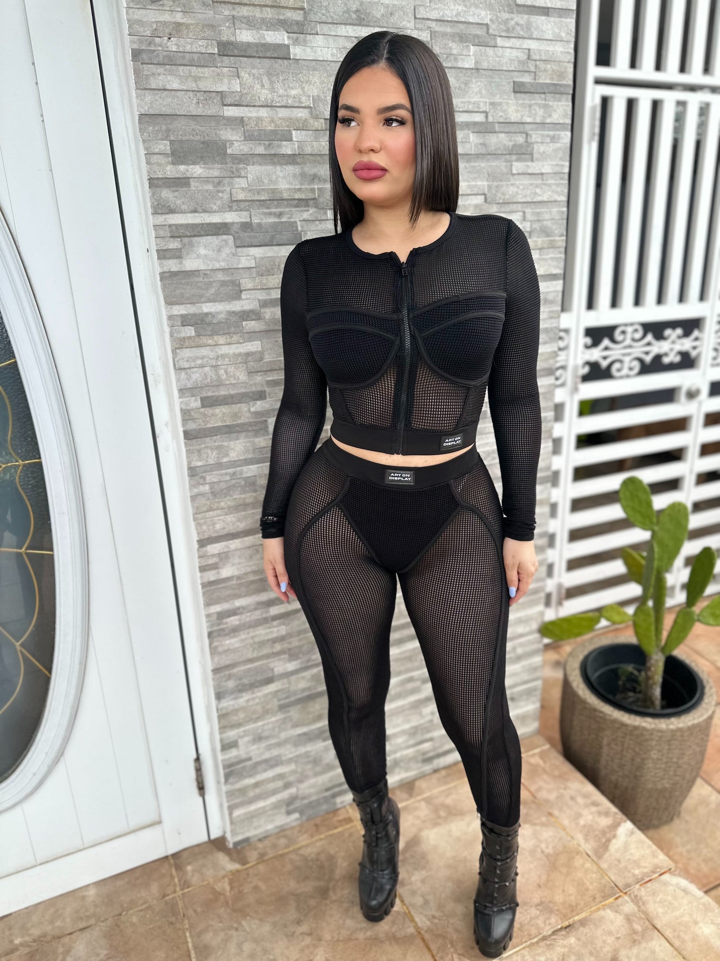 Black Mesh Pant Set (RESTOCK)