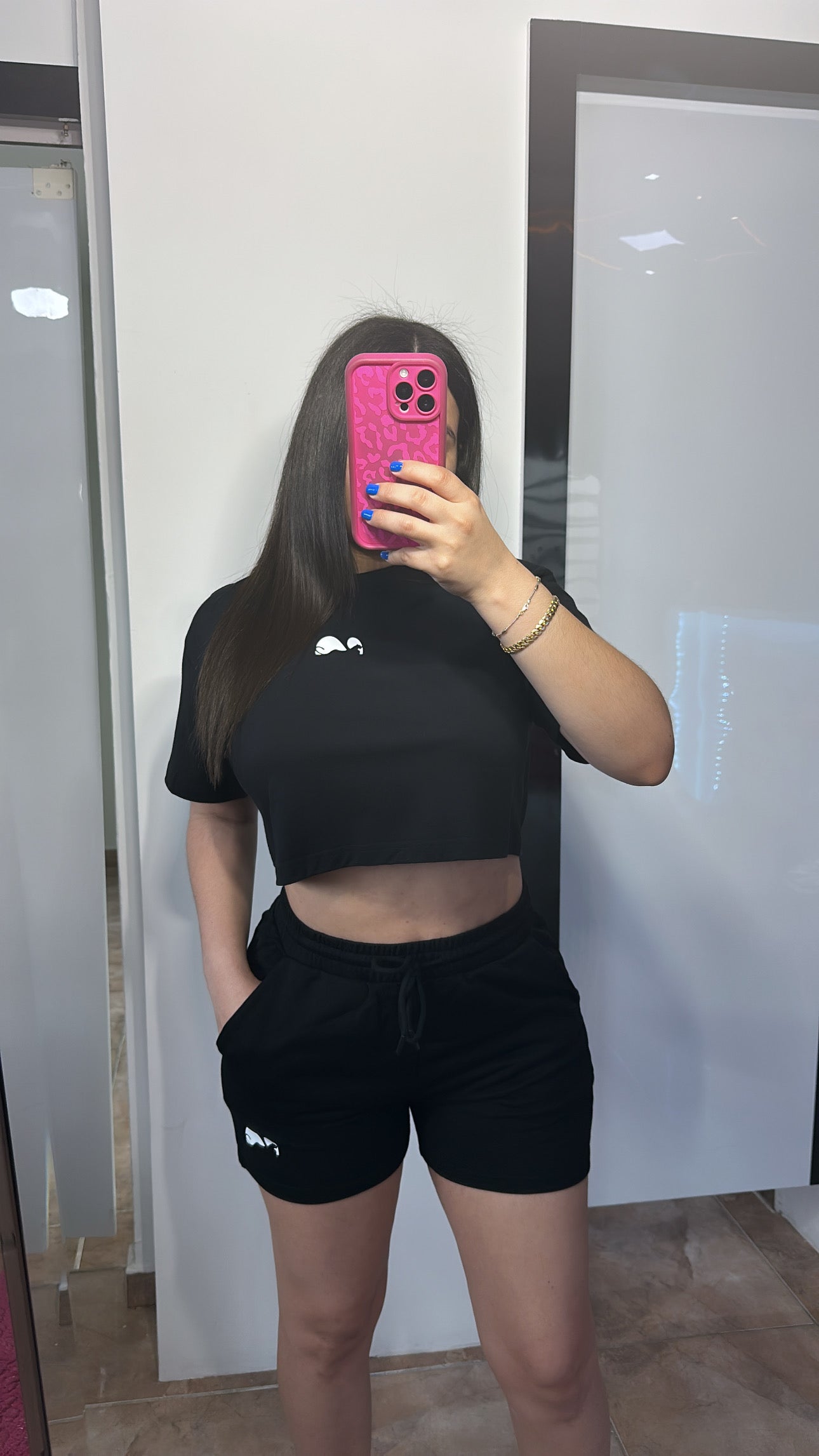 Black Cotton Shorts